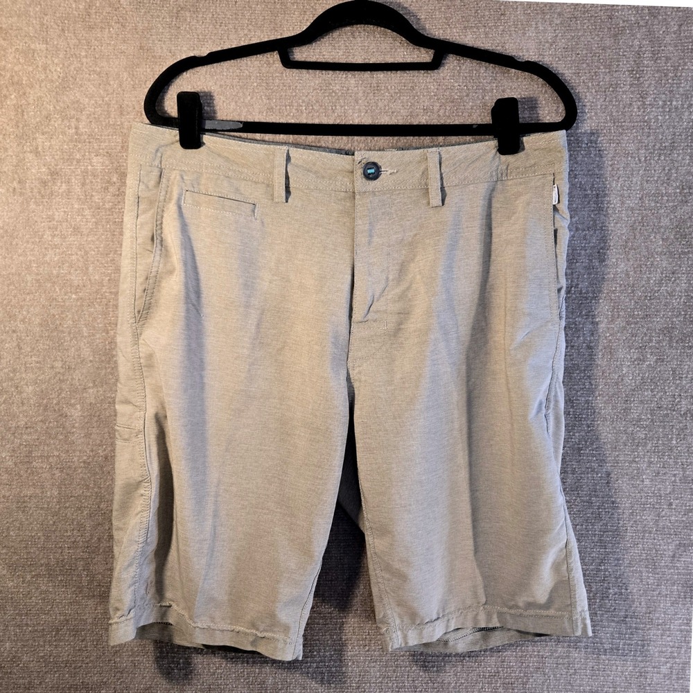 Linksoul Mens Hybrid Golf Boardwalk Shorts‎ Tan Khaki Stretch Size 34